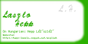 laszlo hepp business card